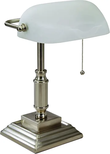 Miniatura 3 de V-LIGHT - Lámpara CFL de escritorio estilo tradicional de banquero, Bronce antiguo