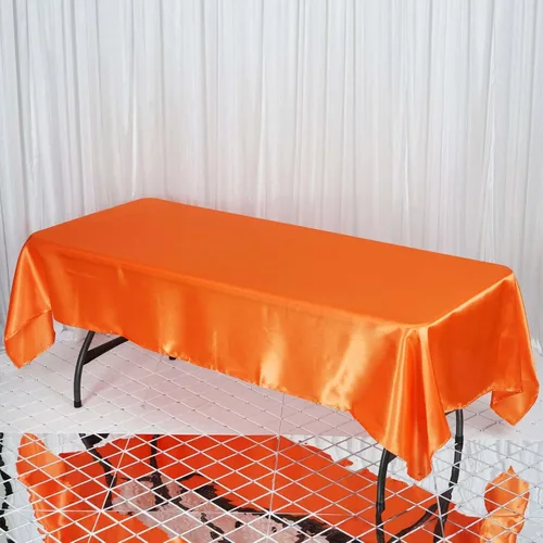 Miniatura 24 de Efavormart - Mantel rectangular de satén, 90 x 132 pulgadas, suave, oblongo, lavable, mantel decorativo de tela sedosa para bodas, fiestas, Plata