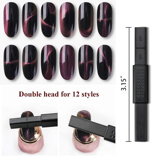 Miniatura 6 de Ideal Swan Juego de herramientas de esmalte de uñas magnético, esmalte de gel de ojo de gato 3D, herramienta de plástico de ojo de gato, ojo de gato