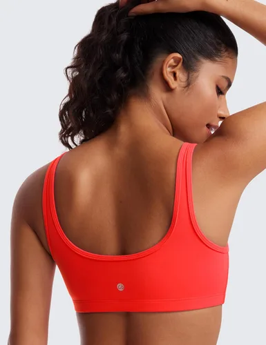 Miniatura 33 de CRZ YOGA Butterluxe - Mini brasier para mujer, cuello redondo, de bajo impacto, inalámbrico, deportivo, yoga, acolchado, para entrenamiento