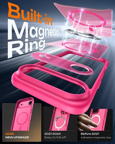 Miniatura 171 de TOCOL Funda para iPhone 11, compatible con Magsafe, protección completa de cámara, imanes integrados, protección contra caídas, funda translúcida