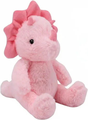 Miniatura 9 de VANLINNY Animales de peluche de dinosaurio, juguete de dinosaurios azules para niños de 3 a 5 años, bonito peluche de triceratops de 9 pulgadas