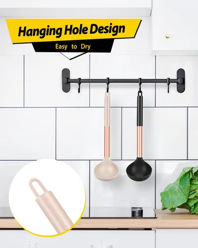 Miniatura 6 de Paquete de 2 Cucharones, Cucharón Grande de Silicona para Sopa, Utensilios de Cocina Antiadherentes con Alta Resistencia al Calor, Libres de BPA