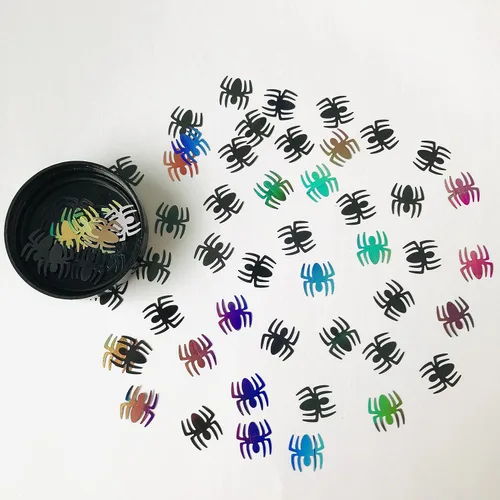 Miniatura 25 de Paquete de 0.35 onzas por paquete, astilla de 0.47 pulgadas con purpurina de huesos grandes, para festivales, rave, maquillaje, rostro, cuerpo