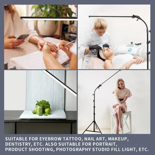 Miniatura 4 de Kit de iluminación LED para estudio de fotografía con bolsa de soporte de luz, tubo suave para belleza, cejas, tatuajes, maquillaje, odontología