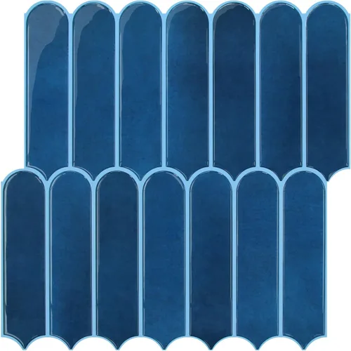 Miniatura 24 de Commomy Azulejos adhesivos negros más gruesos para despegar y pegar - 10 piezas de 12.0 x 12.0 pulgadas - Azulejos adhesivos 3D para salpicaduras