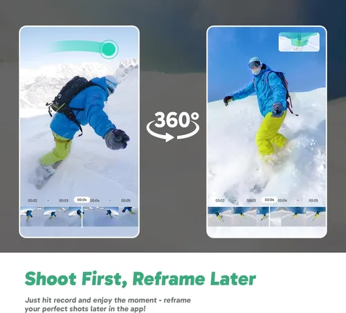 Miniatura 9 de AKASO Combo de creador de cámara de acción 360: video 360 de 5.7K con sensores de 1/2 pulgada de 48 MP, foto 360 de 72 MP, 360 supersuave, palo