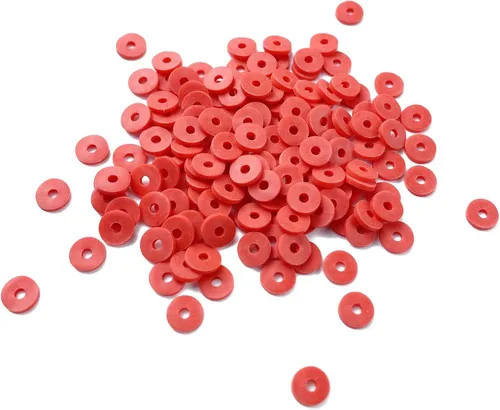 Miniatura 18 de 2000 cuentas de vinilo Heishi planas, redondas, de arcilla polimérica, espaciadoras para hacer pulseras, collares, aretes, accesorios, bricolaje
