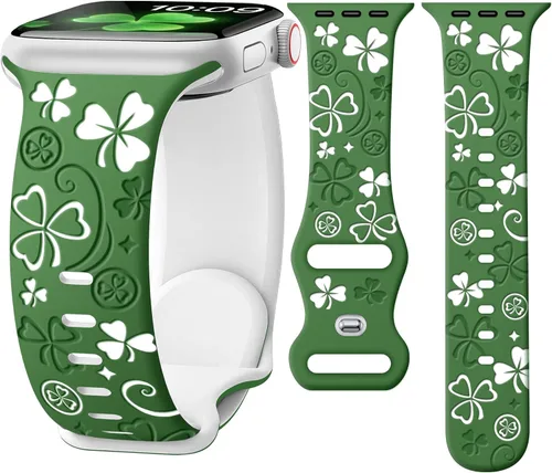 Miniatura 9 de Clovers Lucky Gifts - Correas de reloj compatibles con Apple Watch para mujer de 1.654 pulgadas (1.654 pulgadas), 1.614 pulgadas, 1.575 pulgadas