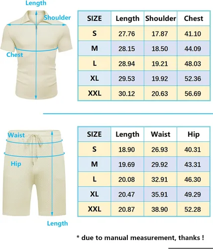 Miniatura 6 de URRU Conjunto de camisa polo y pantalones cortos para hombre, trajes de verano a la moda, casual, de manga corta, traje de polo para hombre