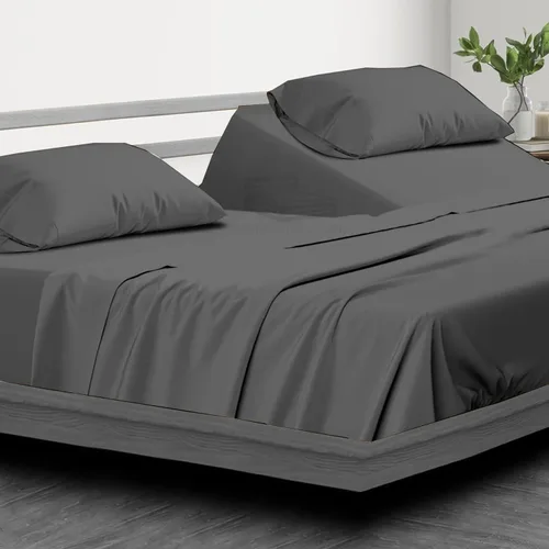 Miniatura 10 de Sábanas extra largas de tamaño individual XL para dormitorio, sábanas de microfibra súper suave, ropa de cama de lujo de hotel, sábanas de Blanco