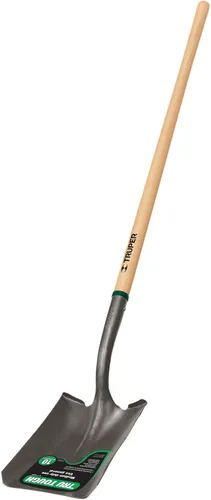 Miniatura 3 de Truper 31197 Tru Tough - Pala corta de punta cuadrada con mango en D de 19 pulgadas, madera de 19 pulgadas