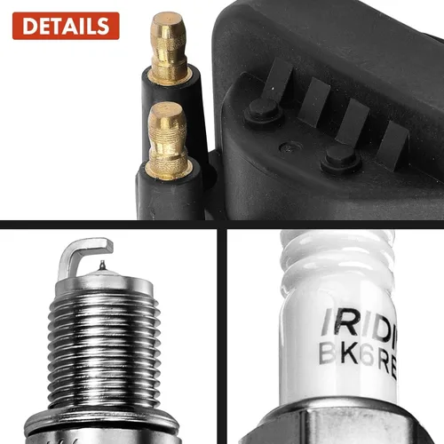 Miniatura 8 de A-Premium Paquete de 3 bobinas de encendido (negro) y 6 bujías de iridio compatibles con Chevrolet Malibu Impala Venture Buick LaCrosse Cadillac
