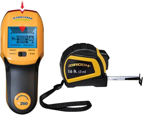 Miniatura 9 de Zircon MultiScanner A200 – Escáner de pared electrónico, detector de pernos y metales con detección de cables de corriente alterna en vivo, puntero