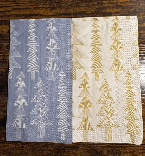 Miniatura 2 de IHR Ideal Home Range Servilletas de cena Marimekko toallas de mano desechables de papel de 3 capas, 8.5 x 4.5 pulgadas, Kuusikossa (blanco/dorado)