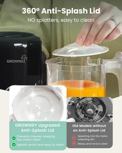 Miniatura 6 de GROWNSY Fabricante de Alimentos para Bebés con Cesta de Vapor, Procesador de Alimentos para Bebés de Un Paso, Vaporera, Puré, Licuadora