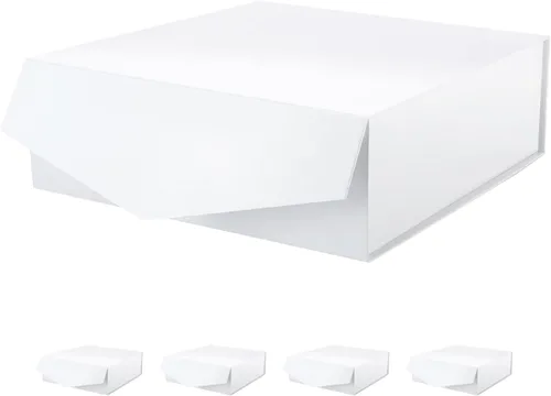 Miniatura 23 de Caja de regalo extragrande con tapas, de 17 x 14.5 x 5.5 pulgadas, caja de propuesta de padrino de boda negra con cierre magnético para todas