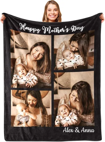 Miniatura 11 de Ships Next Day, Manta para el día de San Valentín, regalos para ella y él, manta personalizada con foto, manta personalizada de franela