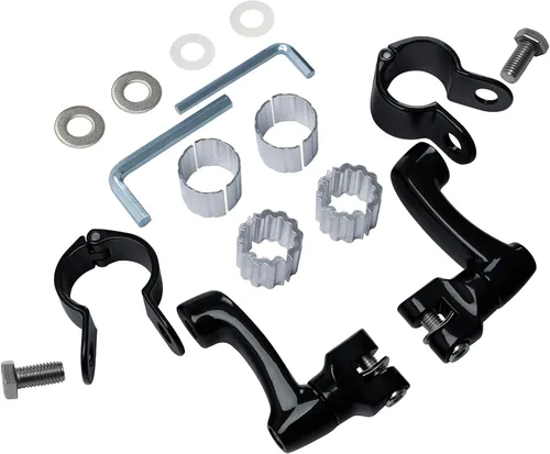 Miniatura 7 de TCT-MOTORPARTS Soportes de clavijas de pie de barra de carretera negro para Harley Touring 22/25/32/1.378 in