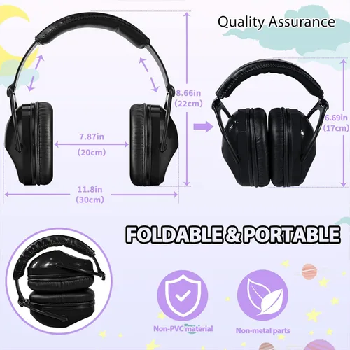 Miniatura 5 de ZOHAN 030 - Auriculares con cancelación de ruido para niños, protección auditiva para niños con autismo