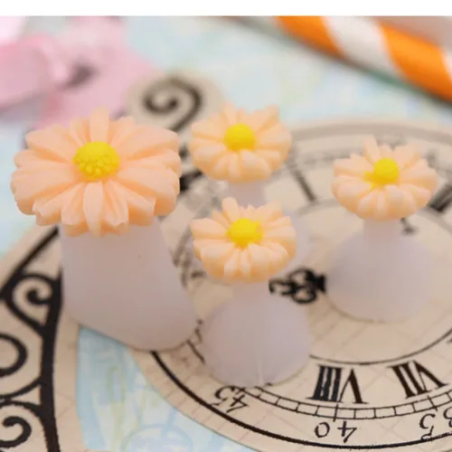 Miniatura 3 de 8 separadores de dedos de silicona, separadores de dedos de flores de margarita, separadores de dedos de pies, separadores de dedos de pies, Naranja