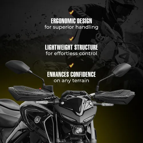 Miniatura 4 de Circuit Equipment - Protectores de manos universales para motocicleta Dakar - Soportes de nylon duraderos y resistentes a la intemperie - Control