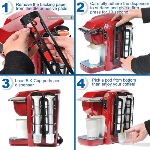 Miniatura 5 de STORAGENIE Soportes para tazas K, soportes para cápsulas de café para Keurig, soportes para KCup, almacenamiento de cápsulas K que ahorran espacio