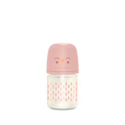 Miniatura 11 de Suavinex Bonhomia - Biberón de vidrio con pezón de silicona SX PRO, biberones anticólicos, biberones para bebés amamantados, flujo medio, 3 meses, 8