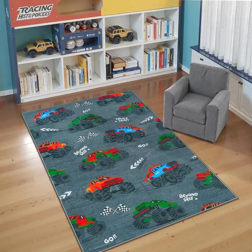 Miniatura 18 de STARUIA Alfombra negra con video gamer para habitación de niños, pequeña alfombra lavable de 3 x 5 pies para dormitorio de niños, alfombra suave