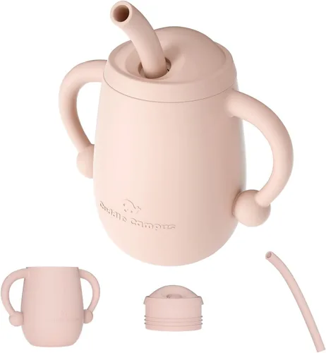 Miniatura 8 de Cuddle Campus Vasos para bebés de 7 onzas, [4 en 1] tazas para bebé, vaso de silicona inastillable, taza abierta para 6M, 6 meses, 6 a 12 meses, 1/1