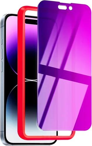 Miniatura 12 de Paquete de 4 protectores de pantalla de privacidad para iPhone 16 Pro Max de 6.9 pulgadas, vidrio templado para iPhone 16 ProMax, marco de luz