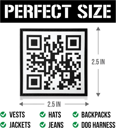 Miniatura 6 de Rick Roll - Parche de moral, meme de código QR, divertidos parches tácticos de mochila Parche militar de PVC para paquete de pecho, sombrero