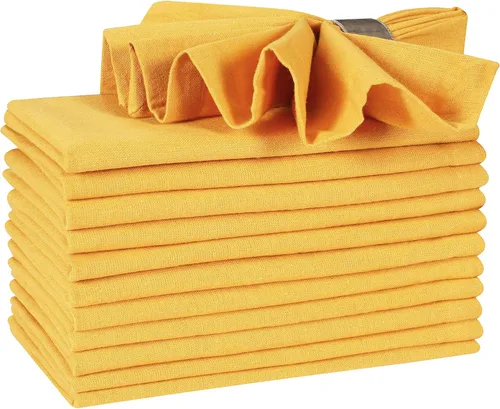 Miniatura 26 de Ramanta Home - Juego de 12 servilletas de tela azul marino de algodón 100% Servilletas de tela de 18x18 pulgadas Servilletas de mesa