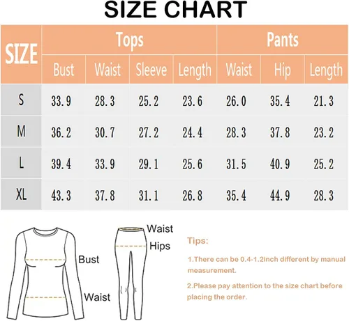 Miniatura 6 de TAMEYA Ropa interior térmica ultra suave para mujer, juego de 2 pantalones largos con forro polar, capa base para clima frío, parte superior e