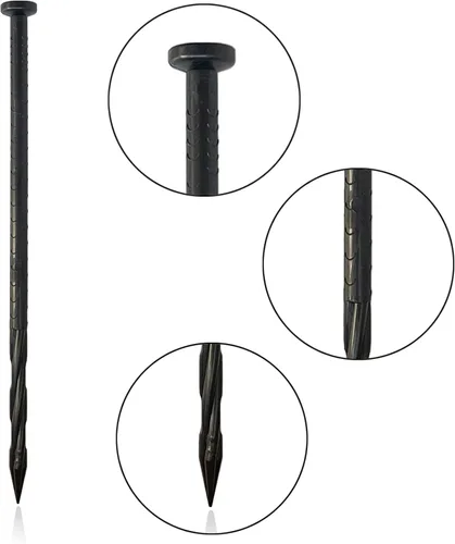 Miniatura 3 de Estacas de anclaje en espiral para paisaje, 10 en 25 piezas, de plástico, para césped artificial, adoquín, barrera de malezas, carpintería, tienda