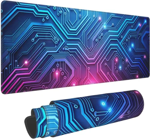 Miniatura 18 de Alfombrilla de mouse extendida para juegos de flor de cerezo japonés, 31.5 x 11.8 pulgadas, alfombrilla de escritorio grande con base de goma Mouse