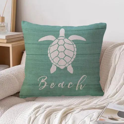 Miniatura 4 de ULOVE LOVE YOURSELF Fundas de almohada de playa costera, conchas de estrella de mar, conchas de dólar de arena, verano, playa, decoración de casa