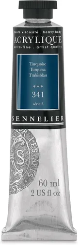 Miniatura 82 de Sennelier Acrílico para artistas extrafinos, 2.0 fl oz, luz verde cromo S3
