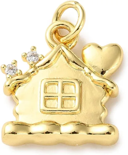 Miniatura 30 de Stiesy 10 dijes de circonita cúbica transparente de Virgen María, chapados en oro de 18 quilates, dije religioso para rosario, collar, joyería, Flor