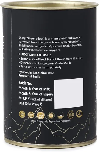 Miniatura 8 de Resina Shilajit de 1.06 onzas/30 gm de grado de alta potencia para hombres y mujeres 25 porciones de 400 mg para beneficios para la salud, impulso