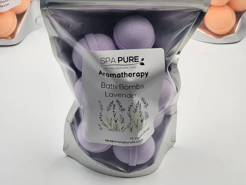 Miniatura 5 de Bombas de baño de aceite esencial, fabricadas en Estados Unidos con leche de coco y manteca de karité, para un lujoso baño de spa en casa