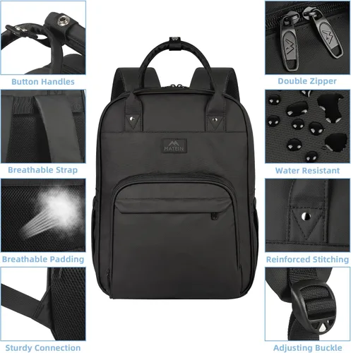 Miniatura 4 de MATEIN Mochila para enfermera, mochila médica de enfermería acolchada impermeable para mujeres, se adapta a portátiles de 17 pulgadas, bolsa clínica