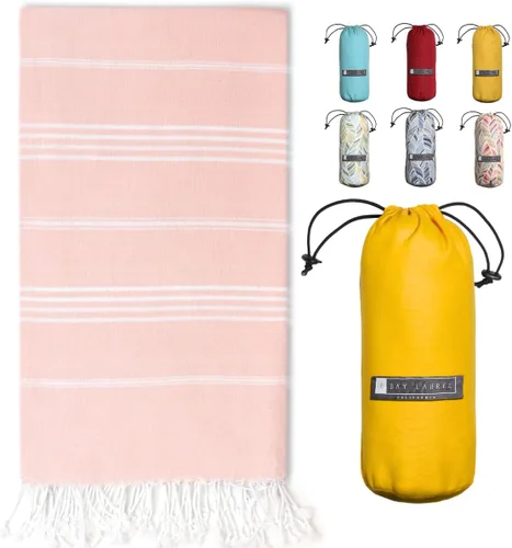 Miniatura 37 de BAY LAUREL Toalla de playa turca con bolsa de viaje, 39 x 71 pulgadas, de secado rápido, sin arena, ligera, grande, toallas de gran