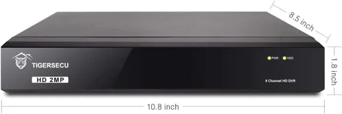 Miniatura 6 de TIGERSECU Grabadora de seguridad DVR Super HD 1080P de 8 canales con disco duro de 2 TB, grabadora híbrida 6 en 1 CCTV DVR compatible con cámaras