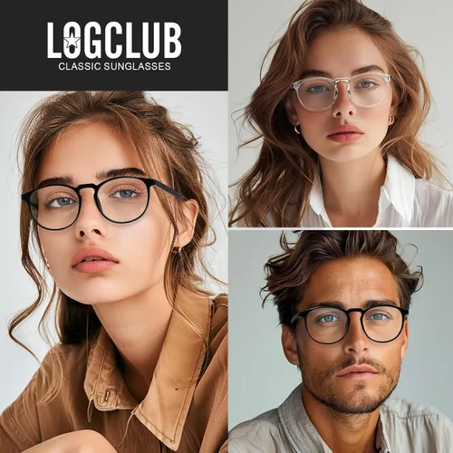 Miniatura 2 de Gafas de luz azul para mujer/hombre, gafas de bloqueo de luz azul, gafas de computadora redondas retro antifatiga ocular L31blacktou