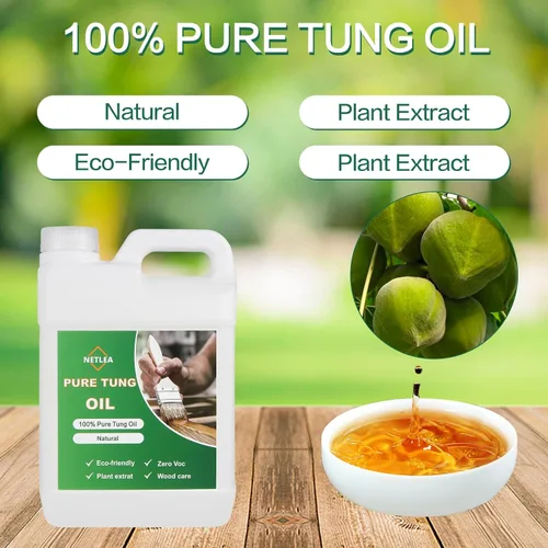 Miniatura 2 de Aceite Tung 100% puro de 135 onzas para acabado de madera, aceite de madera natural para muebles, suelos y madera al aire libre - Acabado de aceite