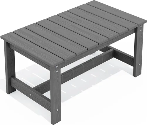 Miniatura 14 de SERWALL Mesa de centro para exteriores con agujero para sombrilla de 1.69 pulgadas, mesa de centro de polietileno de alta densidad para patio, Verde