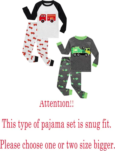 Miniatura 2 de Family Feeling - Conjunto de 2 piezas de pijama de Navidad a rayas para niños y niñas 100 algodón