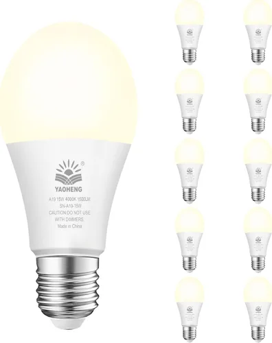 Miniatura 12 de Bombilla LED A19, bombillas LED equivalentes a 100 W, 2700 K blanco cálido, 1500 lúmenes, base E26 estándar, no regulable, bombillas superbrillantes