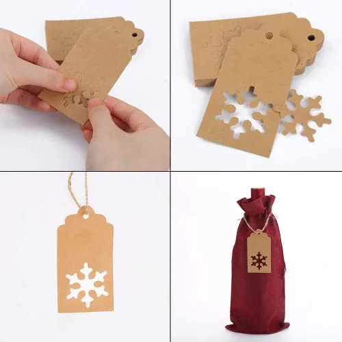 Miniatura 4 de LOKIPA Bolsas de regalo de vino de arpillera, 12 bolsas para botellas de vino de yute con cordón, fundas reutilizables para botellas de vino